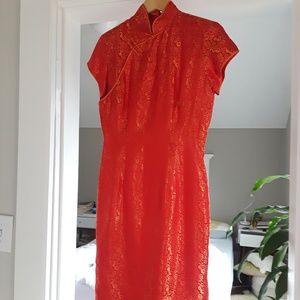 Shanghai Tang Silk knee-length dress